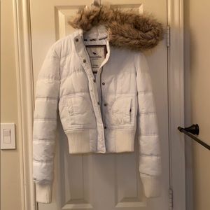 Abercrombie youth puffer jacket with hood